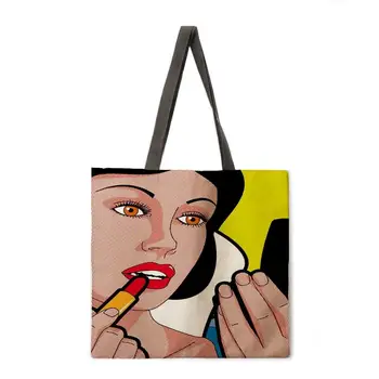 Pop pop element perilo nakupovalno vrečko dame torba zložljiva nakupovalna torba za plažo tote vrečko