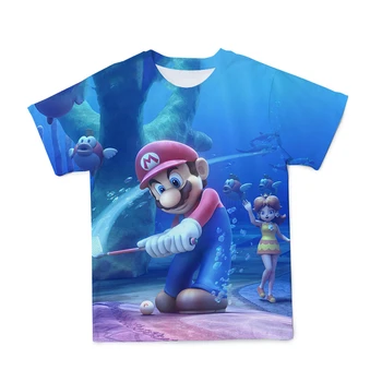 3D Tiskanje Poletne Moške Risanka Igre Mario T-Shirt Moda Ulica Vroče Prodajo Igra Zabavna Oblačila Starš-Otrok Oblačila po Meri