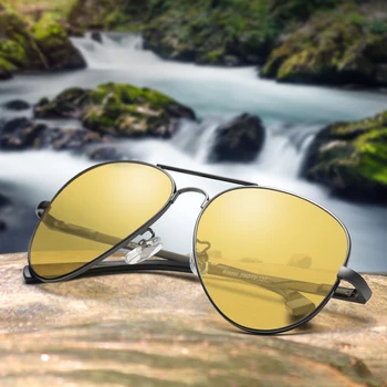 Polarizirana recept nočno vizijo očala za kratkovidnost moških sončna očala dioptrije kratkovidan -1.5-2 +1 anti-glare rumena voznik očala