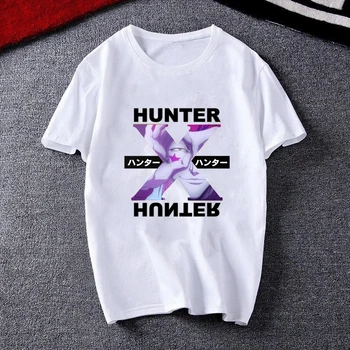 Poletje zgornji deli oblačil za ženske T-shirt Kawaii Unisex Anime Hunter X Hunter T Shirt Risanka grafiko, t srajce Posadke Vratu Tees Harajuku vrhovi