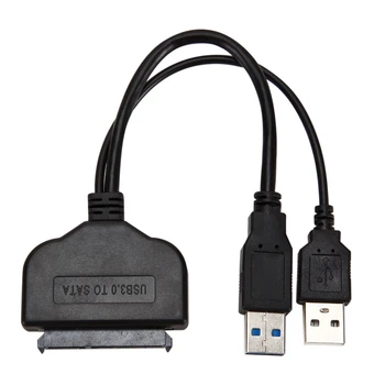 USB 3.0, Da SATA 22 Pin Adapter za 2.5-Palčni HDD SSD Visoke Kakovosti USB 3.0, Da SATA Zunanje Napajanje Trdega Diska Pretvornik Kabel