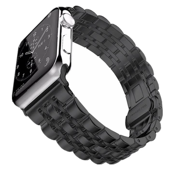 Watchband združljiv za Apple Gledati Serije 5 band 44 mm 40 mm, iz Nerjavnega Jekla povezavo zapestnica za iwatch serije 4 3 2 1 pašček za zapestje