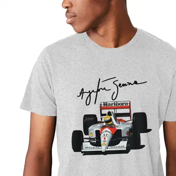 Za Moški Majica s kratkimi rokavi Ayrton Senna Bombaž Grafika, Tiskanje O-vratu Hip Hop Majica s kratkimi rokavi