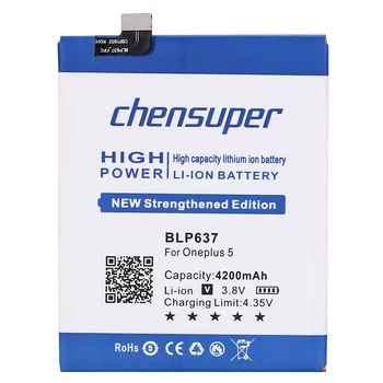 Novo 4200mAh BLP637 Baterija za Oneplus 5 za En Plus 5 pet