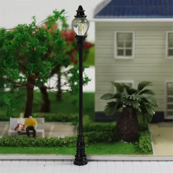 5pcs 1:43 Model Železniške Lučka Street Light Vrt Dekor Mikro Krajine Lamppost Model