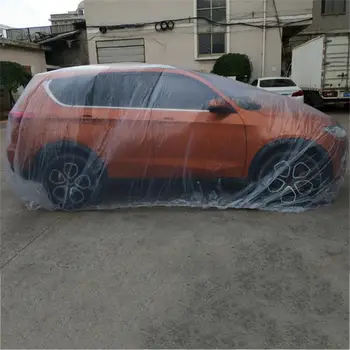 1X Razpoložljivi Avto Nepremočljiv Pokrov Prozoren Plastični Dustproof Pokrov Avtomobila Zajema Dež