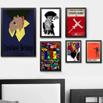 Cowboy Bebop Plakat Wall Wall Art Dekor Svile Natisne Umetnost Plakata Slike za dnevno Sobo