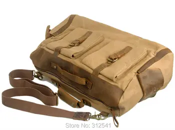 Vintage Retro vojaške platno, usnje moške, potovalne vrečke, vrečke Moških Duffle Vrečke usnje sinočen Torba, Tote prevoz Prtljage na