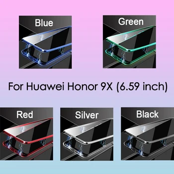 Za huawei Honor 9x primeru telefon na honor9x 9 x zaščitno pokrivalo havajih huawey honer x9 Flip Magnetni odbijača Stekla Coque fundas