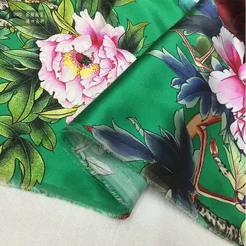 Po meri 108 cm širok 19 mm svilena stretch tkanina omamljanje luksuzni digitalni tisk barve težka elastična saten svila cheongsam krpo