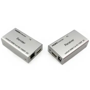 Visoko Resolution1080P HDMI 1.3 Signal podaljšek Adapter za Pošiljatelja/Prejemnika preko Cat5e/6 Kabli za Prenos podpira do 60m Vtič