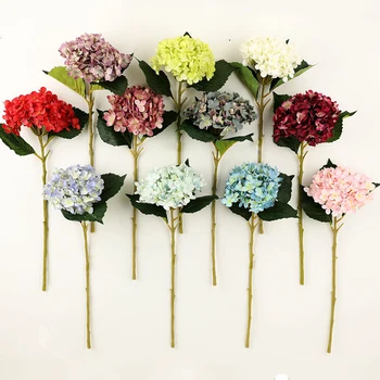 Svila Hydrangea Majhne Lomljeni Listi Šopek Umetnih Rož za Dom Poroka Dekoracija dodatna Oprema Dnevna Soba Ponaredek Cvetje