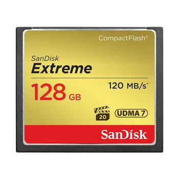 SanDisk Pomnilniško Kartico CompactFlash Extreme 16GB 32GB CF Kartica 64GBUDMA-7 800X VPG-20 128GB 120MB/s Bogata 4K za Fotoaparat (SDCFXS)
