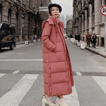Protiielleicht 2020 Nove Zimske Ženske Jakna X-dolgo Hooded Bombaž, Oblazinjeni Ženski Zimski Plašč Ženska Oblačila Visoke Kakovosti Toplo Parkas