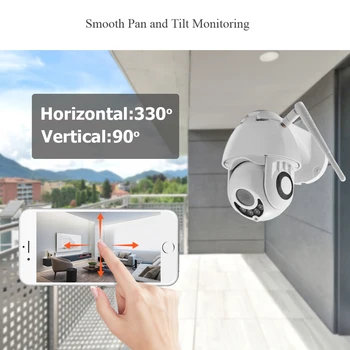 H. 265 Pan/Tilt Wi-Fi IP Kamero 1080P Brezžično Žično Two-Way Audio ONVIF Motion Detect Mini Prostem Dome Kamera Varnostne Kamere