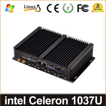Windows XP intel Celeron 1037U Mini računalnik, prenosni dvojni LAN podpora Linux pFsense Krepak primeru Majhna desktop industrijske minipc