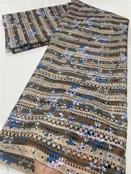 Afriške Guipure Čipko Tkanine 2020 Visoke Kakovosti Čipke Materiala Nigerijski francoski Kabel Čipke blago Za Poročne obleke Šivanje YA3492B-2