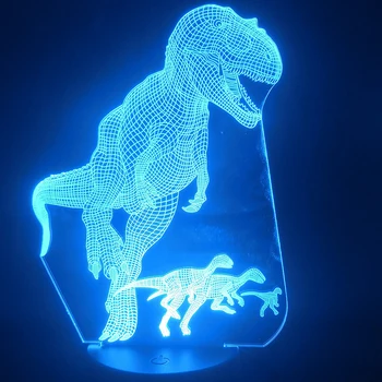 Nočna Jurassic Park, Tyrannosaurus Rex Lov Edinstvene Nagrade za Otroka, za Sobno Dekoracijo App Nadzor Rojstni dan Darila 3d Lučka