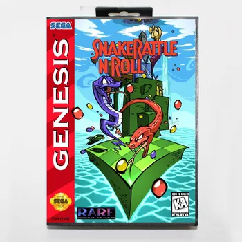 Rattle Snake n Roll 16 bit MD Igra Kartice Z Drobno Polje Sega Megadrive/Geneza