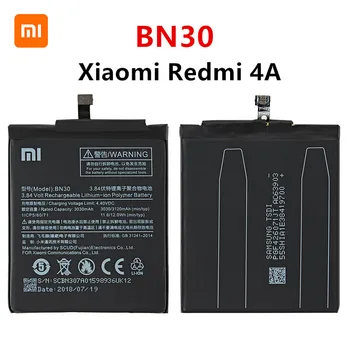 Xiao mi Originalni BN30 3120mAh Baterija Za Xiaomi Redmi 4A Redmi4A BN30 Visoke Kakovosti Telefon Zamenjava Baterij