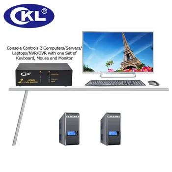 KVM Stikalo HDMI 2 Vrata, Keyboard Video Mouse Preklopnik za Računalnik Prenosni računalnik Strežnik DVR 1080P CKL-92H