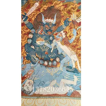 Nepala, Tibeta Tangka Svile Visi Slike Občudovali Master Zongkaba