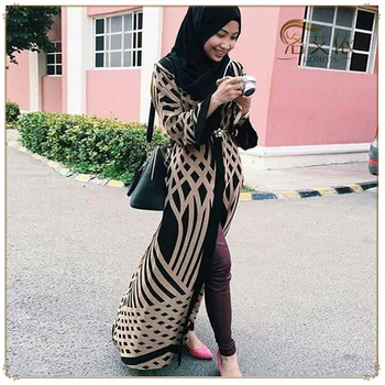 Muslimanske ženske obleko S-2XL velikost tiskanja haljo musulmane Dubaj turške Ženske Oblačila Ženske Arabske Ženske Caftan tam kaftan Malezija Abayas