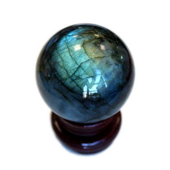 1pc Naravnih mavrica labradorite področju 45mm+ quartz crystal ball gem zdravljenje