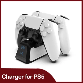 Dvojno Hiter Polnilec za PS5 Brezžični Krmilnik USB 3.1 Tip-C Stojalo za Polnjenje Dock Postajo za Sony PlayStation5 Palčko Gamepad