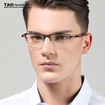 2019 vintage moda OZNAKO Hezekiah blagovne znamke okvirji za očala Računalniške očala, visoko elastična pol - okvir, Pomnilnik očal okvir nerd
