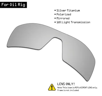 SmartVLT Polarizirana sončna Očala Zamenjava Leč za Oakley Oil Rig - Titanium Srebrna