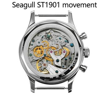 Heren Horloge Moške Galeb 1963 Gibanje Pilotni Zapestje Gledati Strani Veter Mehanske Safir Kronograf Moške Ure 2020 Luksuznih