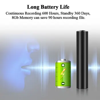 Super Mini Magnetni Snemalnik Zvoka Aktivira 500 Ur Snemanja 360 Dni Pripravljenosti Samrt MP3 Predvajalnik