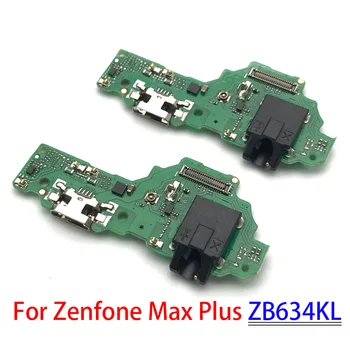10Pcs/Veliko, Polnjenje prek kabla USB Vrata Odbor Flex Kabel Priključek Deli Za Asus Zenfone Max Plus (M2) ZB634KL A001D Mikrofon Modul