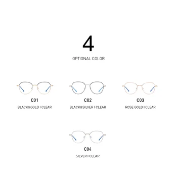BANMAR Anti Modra Svetloba Buljiti Blokiranje Očala Krog Zlitine Za Varovanje Računalnika Ženske Moški Vintage Retro Klasična Očala Okvir