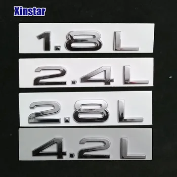 Originalna kakovost 1.8 L 2.4 2.8 L L 4.2 L avto zadaj nalepke za Audi Q3 V5 V7 A3 A4 A5 A6 A7 A8