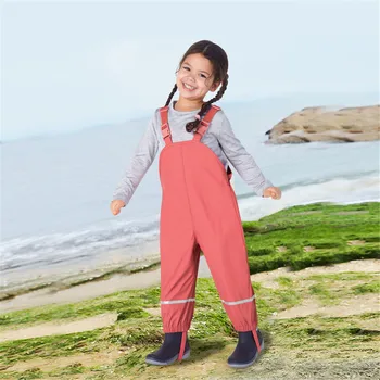 Fant In Dekleta Hlače Otrok Jumpsuit Otroške igralne obleke Kombinezon Runo Nepremočljiva Dež Hlače Jumpsuits Za Otroke Oblačila