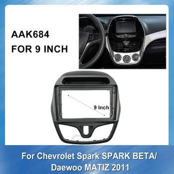 9-Palčni Avto Radio Fascijo Za Chevrolet Spark Premagal Daewoo Matiz 2011 Plošča nadzorno ploščo ABS plastike Namestitev