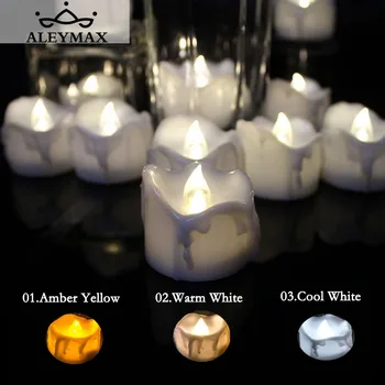 12PCS Programirano Funkcijo Utripanja Čaj Sveča Romantično Brezplamensko LED Sveča Svetlobe Žarnice Dekoracija Za Dom, Festival svate