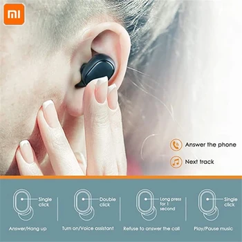 Globalna različica Xiaomi Osnovna 2 nove brezžične slušalke Mi Bluetooth stereo mini čepkov z mikrofonom AI nadzor AirDots 2 slušalke