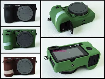 Lepo Zaščitna Telo Pokrivajo Primeru Mehke Silikonske Fotoaparat Torba eyecup Okularja Iskala za Sony A6500 Mirrorless Sistem Kamere
