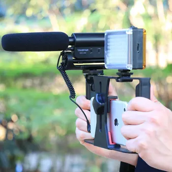 Prenosni U Ploščad Pro Pametni Video Ploščad Mobilne Vlogging Filmmaking Stabilizator s 1/4 Vijak Hladno Čevelj Nastavek za iPhone Xiaomi