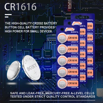 50PCS CR1616 Gumb Celice Kovanec Baterije SONY Prvotne cr 1616 3V Litijeva Baterija DL1616 ECR1616 LM1616 Za Gledanje Igrače