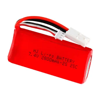 7.4 V 2800mAh Lipo Baterije z USB Polnilec Za FT009 2.4 G Daljinski Nadzor hitrosti Čolna čoln Baterije RC igrače oprema 7.4 V 25C 2S