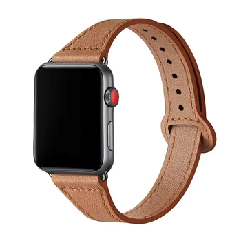 Pravega Usnja zanke traku Za Apple watch band 38 mm 40 mm 44 42mm iWatch 6/5//SE/4/3/2/1 Slim zapestnica wristbelt Dodatki