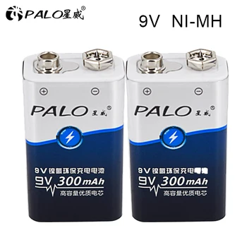 9V 300mah NiMh Polnilne Baterije+ Smart Polnilec Za 1,2 v NiMh AA AAA 9V 6F22 NiMh Baterija Za 9v Baterijo za ponovno Polnjenje