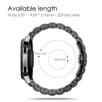 Iz nerjavečega Jekla gt band za Samsung Galaxy watch 46mm traku Orodja S3 Obmejni pas 22 mm kovinski pas, zapestnica Huawei watch GT 2