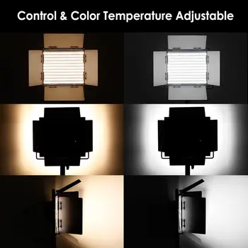 Neewer Kovinski Dvo-Barvni LED Video Luč za YouTube, Izdelek, Fotografija, Video Snemanje, Trajen Kovinski Okvir, možnost zatemnitve 660 Kroglice