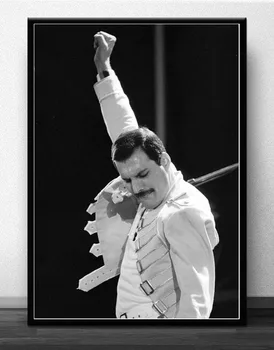 Freddie Mercury 1986 Kraljica Legendery Pevka Star Stenske Slike Za Dnevna Soba Stenski Plakat, Oljna slika, Doma Dekor Slikarstvo