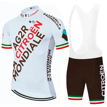2021cycling NOVO AG2R Kolesarski Dres 9D Gel Kolesarske kratke hlače za kolesarjenje Ropa Ciclismo Mens Poletje Maillot culottes kolesarjenje